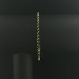14k Yellow Gold and 1.44cttw Emerald Vintage Tennis Bracelet 6.75"