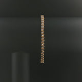 14k Yellow Gold and 0.50cttw Diamond S Link Thin Tennis Bracelet 7"