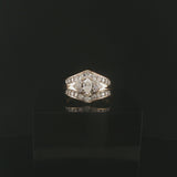 14k Yellow Gold and 1cttw Diamond Vintage Ladies Ring Size 7.25