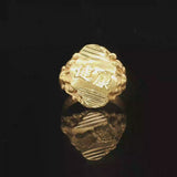 24k Pure Yellow Gold 5g Solid Ladies Asian Wrap Band Ring Size 5.5