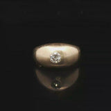 14k Yellow Gold and 0.20ct Flush Set Diamond Vintage Ring Size 6.25