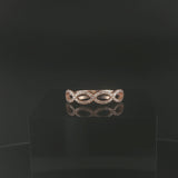 14k Rose Gold and 0.25cttw Pave Diamond Woven Band Ring Size 6.5