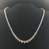 Brand New 6.5cttw Natural Diamond Graduated Riviera Tennis Necklace in 14k