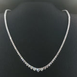 Brand New 9.5cttw Natural Diamond Graduated Riviera Tennis Necklace in 14k