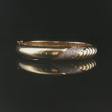 14k Yellow Gold and 0.50cttw Diamond 36.4g Solid Heavy Bangle Bracelet 6.5"