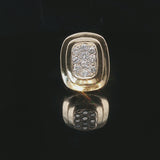 14k Yellow Gold and 0.50cttw Pave Diamond Men's Pinky Ring Size 5.5