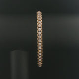 14k Yellow Gold and 2.25cttw Diamond Vintage Fancy Link Bracelet 7.75"