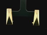 Versace La Bague 18k Yellow Gold and 0.12cttw Diamond Earrings