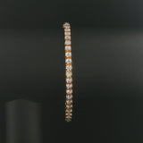 14k Yellow Gold and 1.50cttw Diamond Vintage Solid Link Bracelet 7.25"