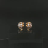 18k Yellow Gold Blue Sapphire and 1cttw Diamond Vintage Ring Size 3.25