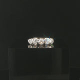 14k White Gold and 1cttw Five Diamond Vintage Band Ring Size 6