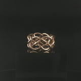 14k Yellow Gold 9.3g Solid Vintage 12mm Braided Band Ring Size 8