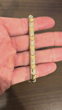 14k Yellow and White Gold 1cttw Diamond Scalloped Bar Link Bracelet 6.75"
