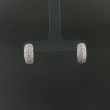 14k White Gold and 0.20cttw Diamond Huggie Earrings