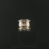 14k Yellow and White Gold 2cttw Diamond Wide Vintage Band Ring Size 7