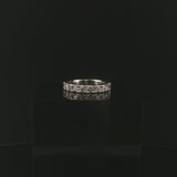 14k White Gold and 1cttw Diamond Half Eternity Band Ring Size 4.5