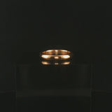 Antique 18k Yellow Gold 5.2g Solid Polished 3.5mm Domed Band Ring Size 5.75