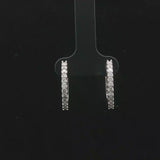 14k White Gold and 0.50cttw Diamond Small Hoop Earrings