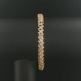 14k Yellow Gold and 4cttw Diamond Solid S Link Vintage Tennis Bracelet 7"