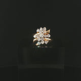 14k Yellow Gold and 1.25cttw Diamond Vintage Bypass Ring Size 8.5
