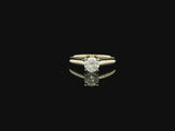 14k White Gold and 0.85ct Natural Diamond Solitaire Ring Size 9