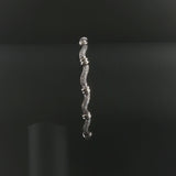 14k White Gold and 2cttw Diamond Curved Bar Link Bracelet 7"