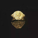 24k Pure Yellow Gold 6.6g Solid Floral Wrap Ring Size 8