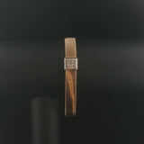 14k Yellow Gold and 0.15cttw Diamond Silky Wire Mesh Bracelet Italy 7.5"