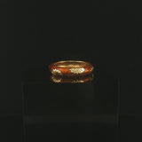 18k Yellow Gold and Enamel 5.3g Vintage Band Ring Size 6.25