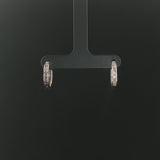 10k White Gold and 0.30cttw Diamond Hoop Earrings