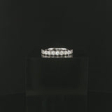 18k White Gold and 0.75cttw Diamond Half Eternity Band Ring Size 7.5
