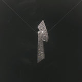 14k White Gold and 0.60cttw Diamond Ribbon Slide Pendant 1.5"