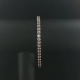 14k White Gold and 3cttw Diamond Heavy Vintage Link Bracelet 7.75"