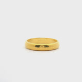 24k Pure Yellow Gold 3.8g Solid 3.5mm Ladies Band Ring Size 4.5