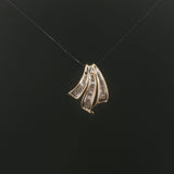 14k Yellow Gold and 0.35cttw Baguette Diamond Slide Pendant