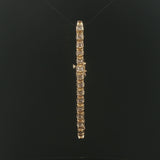 14k Yellow Gold and 3.20cttw Diamond Heavy Vintage Tennis Bracelet 6.5"