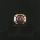 14k Yellow Gold Purple Star Sapphire Vintage Heavy Ring Size 7.25