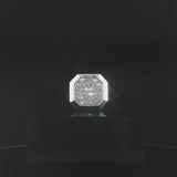14k White Gold and 0.75cttw Pave Diamond Men's Signet Ring Size 9.75
