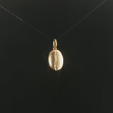 14k Yellow Gold 5.3g Solid Heavy Vintage Coffee Bean Charm Pendant