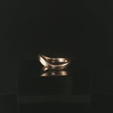 18k Yellow Gold 5.2g Solid Vintage 3.5mm Curved Band Ring Size 6.5