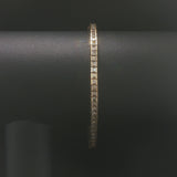 14k Yellow Gold and 1cttw Channel Set Diamond 22.3g Heavy Vintage Bracelet 7.25"
