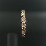 14k Yellow Gold and 0.50cttw Diamond Vintage Hugs and Kisses XO Link Bracelet 7"
