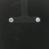 14k White Gold 1.40cttw Round Brilliant Cut Diamond Stud Earrings