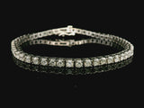 14k White Gold and 3.5cttw Diamond Tennis Bracelet 7"