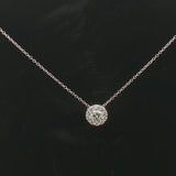 Hearts on Fire 18k White Gold and 0.46cttw Diamond Cluster Pendant Necklace