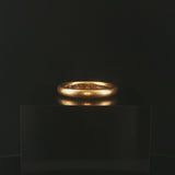 Antique 18k Yellow Gold 5.3g Vintage Solid Polished 3.5mm Band Ring Size 7.5