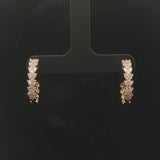 18k Yellow Gold and 0.42cttw Diamond Half Hoop Earrings