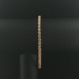 14k Yellow Gold and 4cttw Diamond Vintage Tennis Bracelet 7.5"