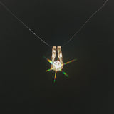 14k Yellow Gold and 0.35ct Diamond Slide Pendant 0.70"