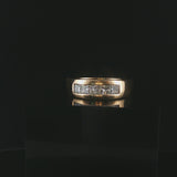 14k Yellow Gold and 0.75cttw Princess Cut Diamond Men's Band Ring Size 9.5